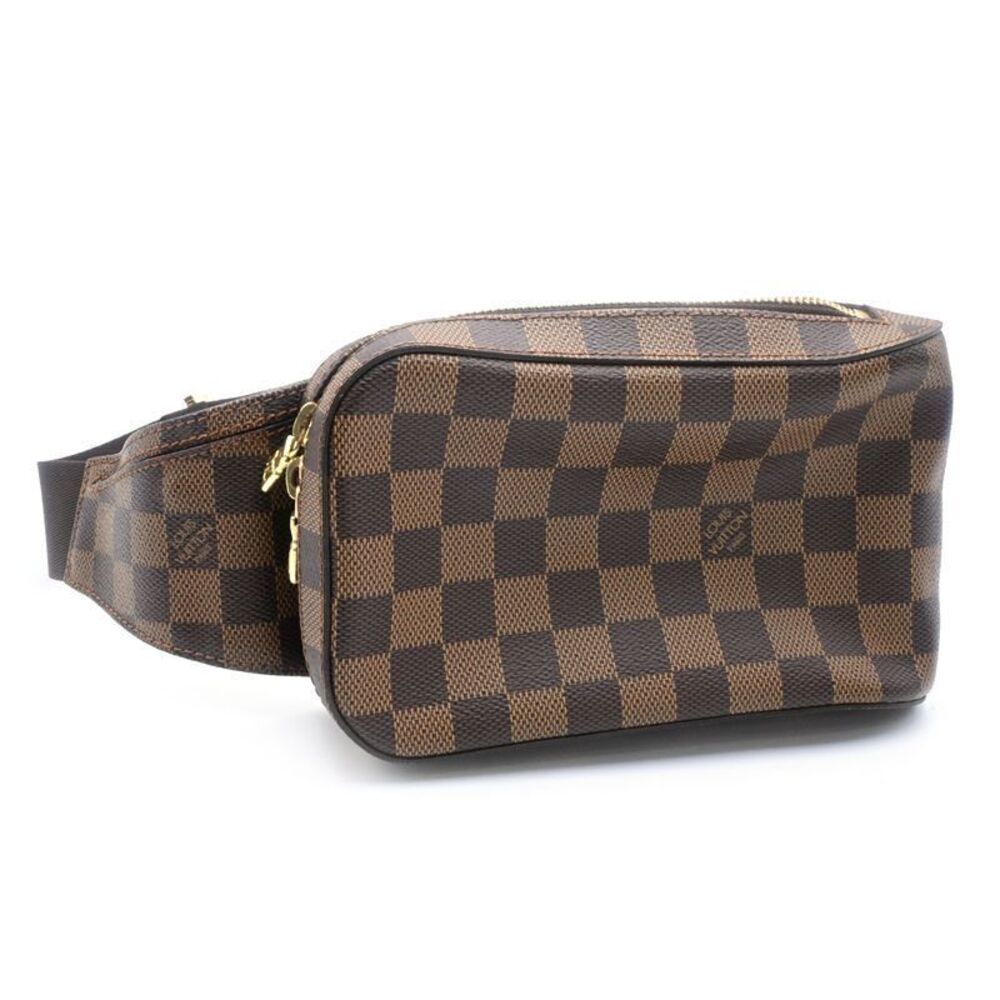 Louis Vuitton Geronimos Damier Bag Crossbody Bag Canvas Leather Ebene Brown
